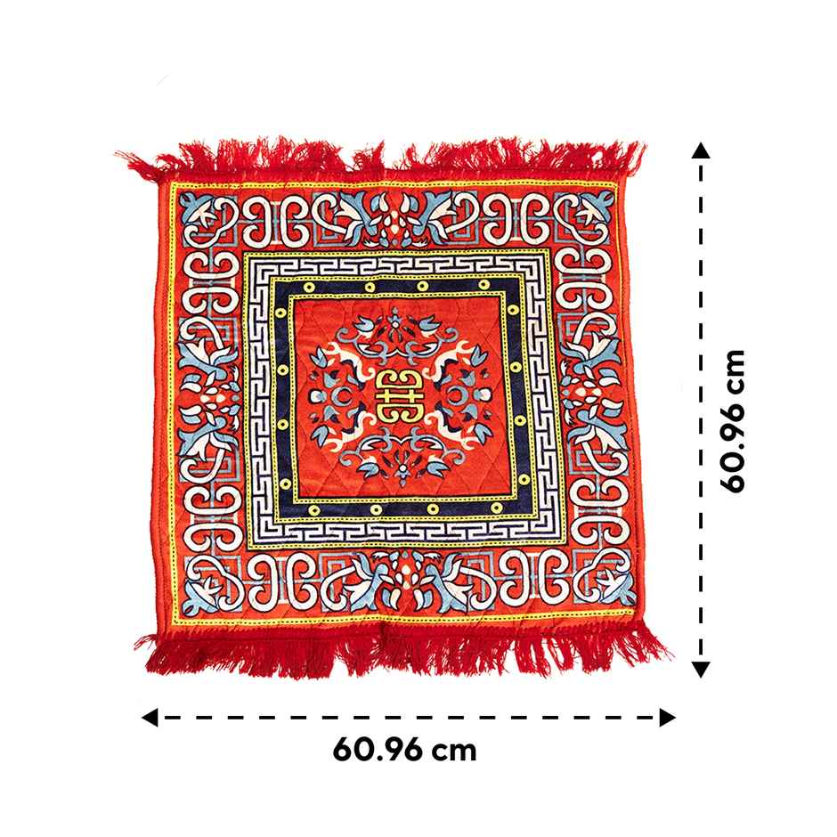 Jai Kashi Pooja Aasan - Multicolor | 24 x 24 inch