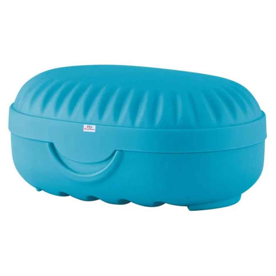 Kuber Industries Soap Holder | Portable Self-Draining Soap Stand | Sky Blue