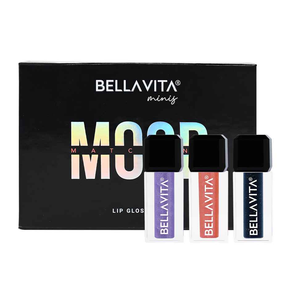 Bella Vita Mini Lip Gloss Set Of 3 | Gift Set | Color Changing Based On Ph | Hydrating & Non-Sticky