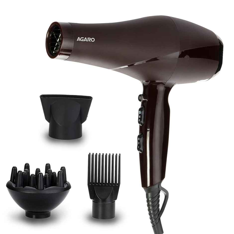 AGARO 2000 Watts Professional Hair Dryer with AC Motor, Concentrator, Diffuser,Comb,Hot and Cold Air