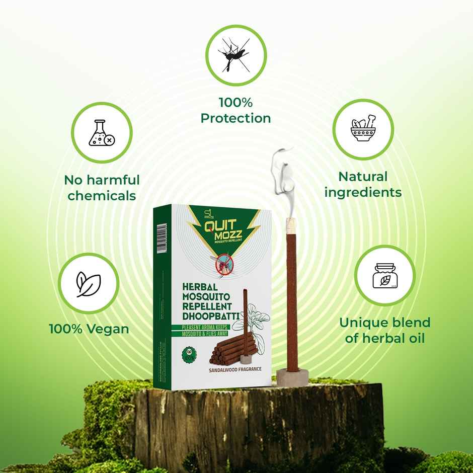Quitmozz Herbal Dhoopbatti Mosquito Repellent