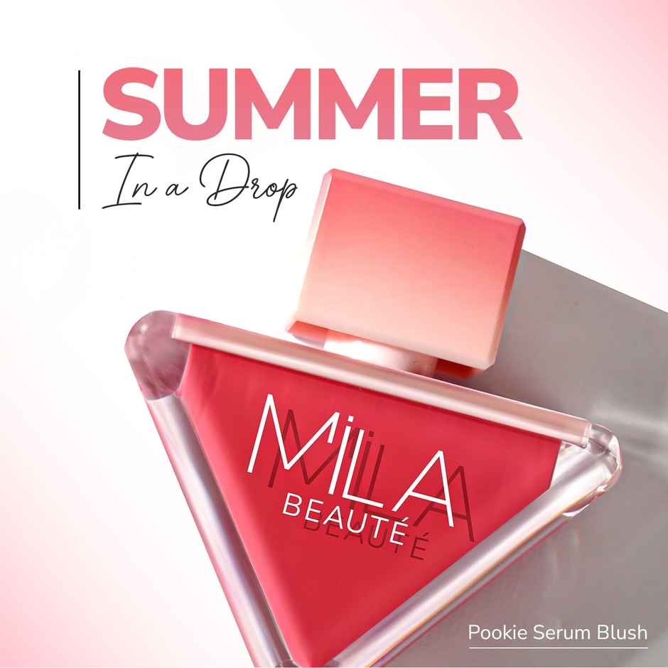 Mila Beaute Pookie Serum Blush | Soft Matte | Highly Pigmented | No Dryness | Baby Boo