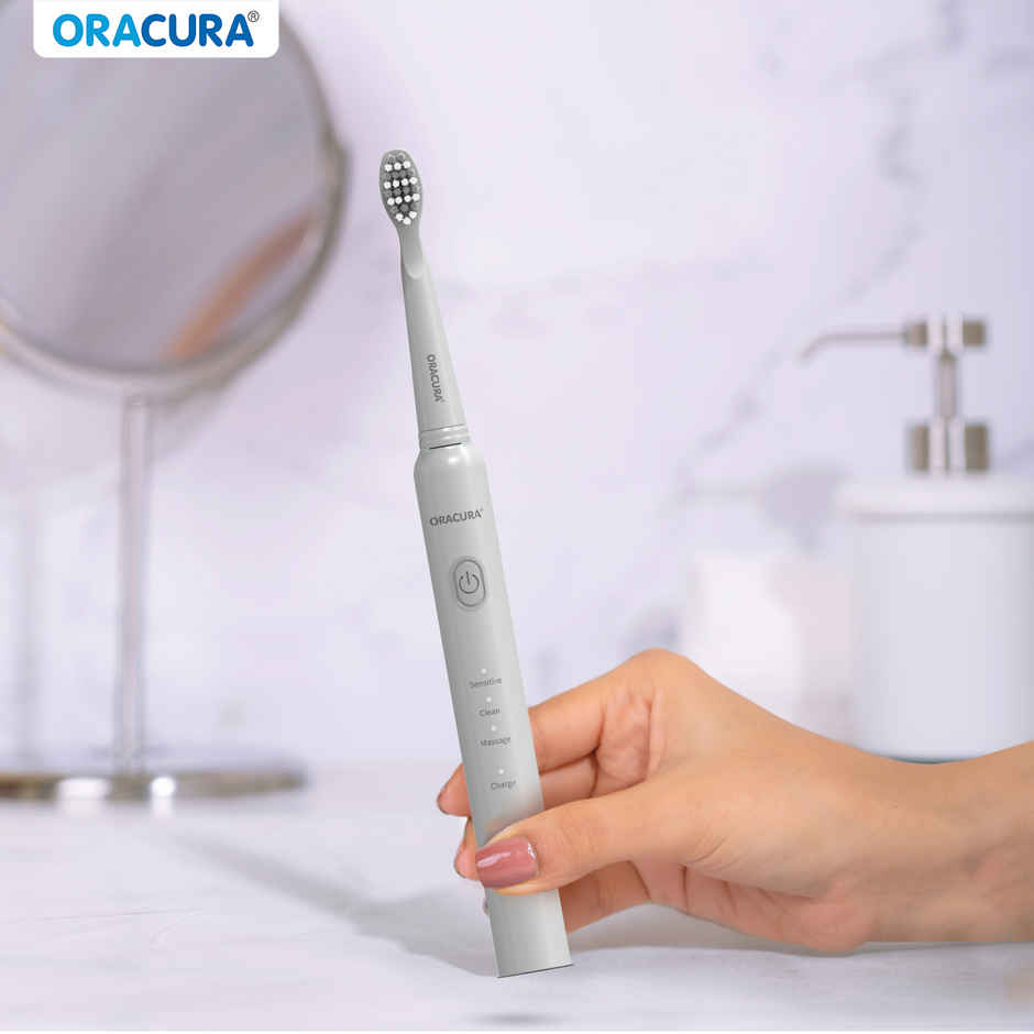 Oracura Sb200 Sonic Lite Rechargeable Electric Toothbrush Grey