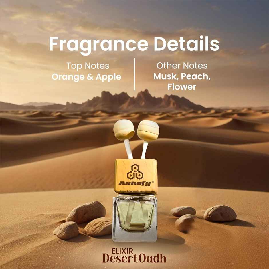 Autofy ELIXIR Car Perfume AC Vent Car Fragrance Car Air Freshener Long Lasting | Desert Oudh