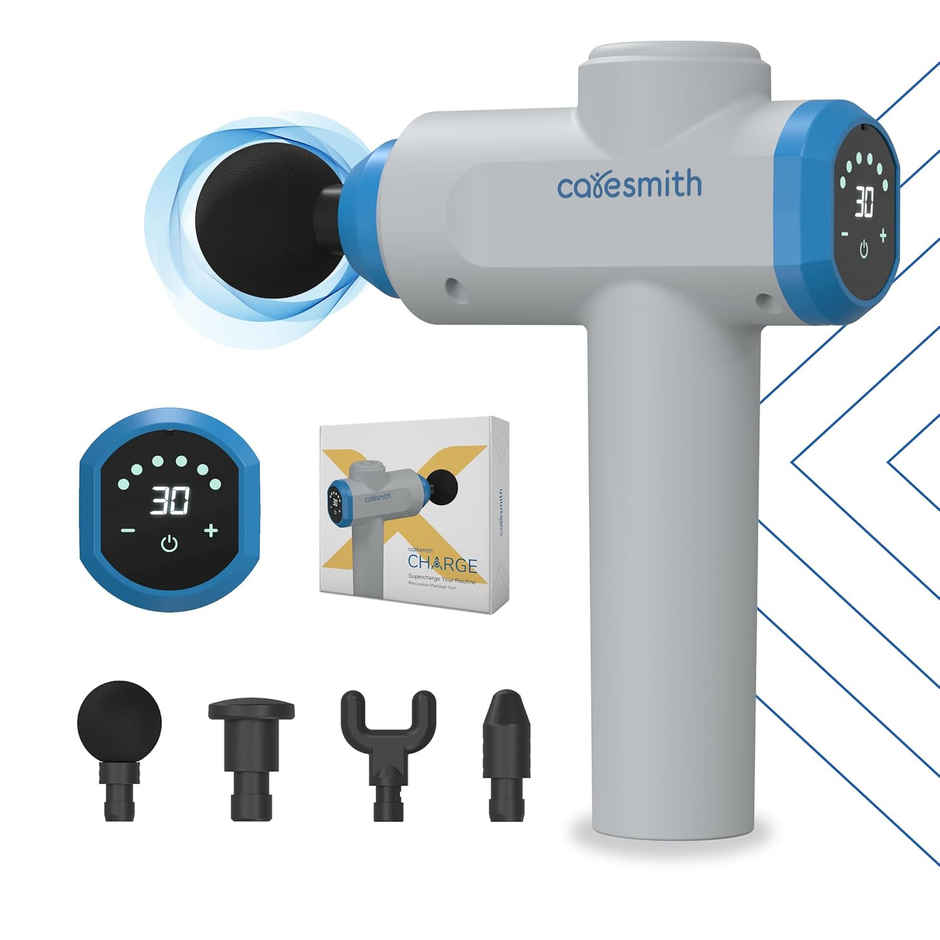 Caresmith CHARGE Massage Gun: Touchscreen-Controlled Percussion Massager for Precision Pain Relief