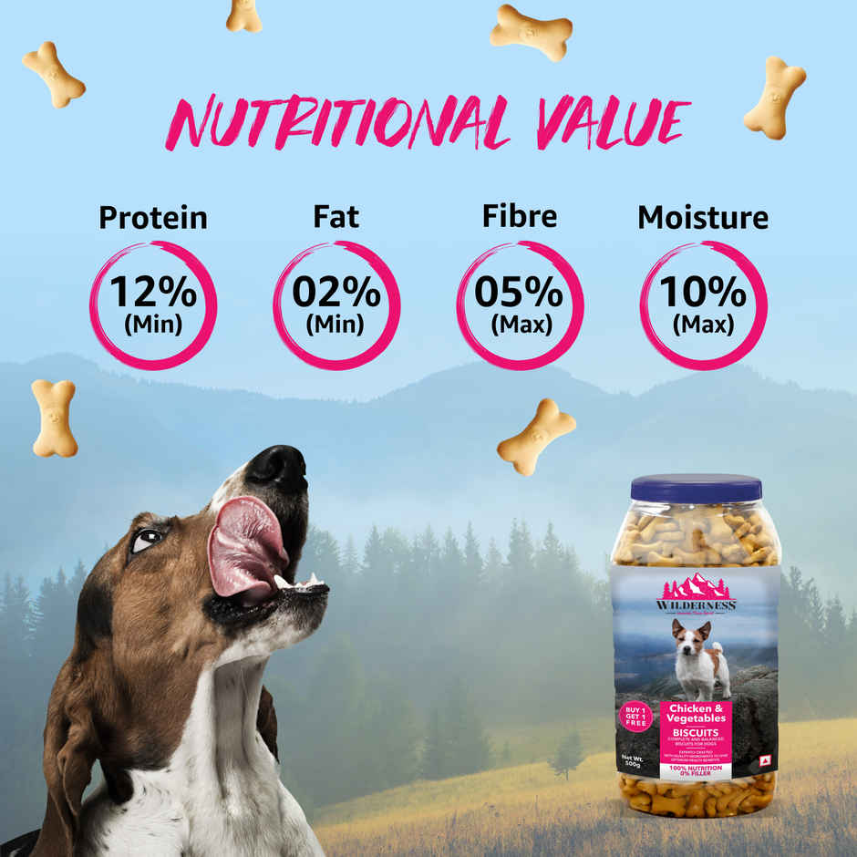 Wilderness Chicken And Vegetable Biscuits Dog Treats ( Buy 1 Get 1 Free)