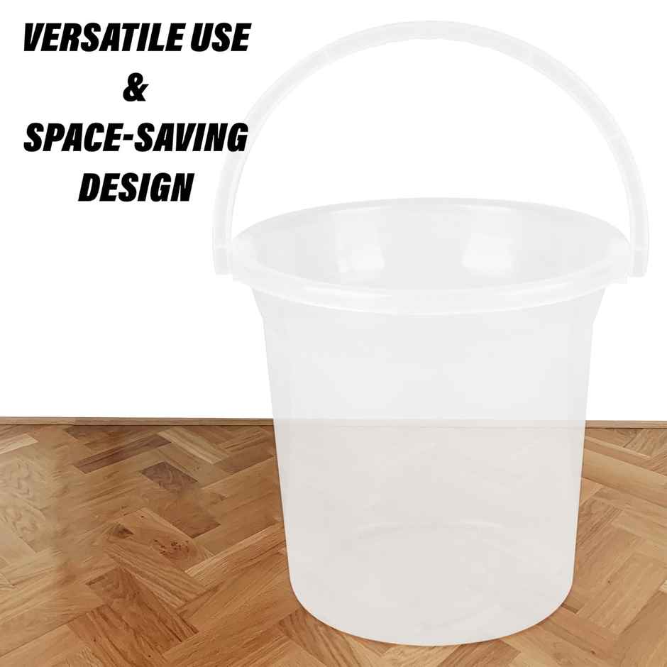 Kuber Industries Plastic Bucket for Bathroom for Bathing|18 L|Transparent