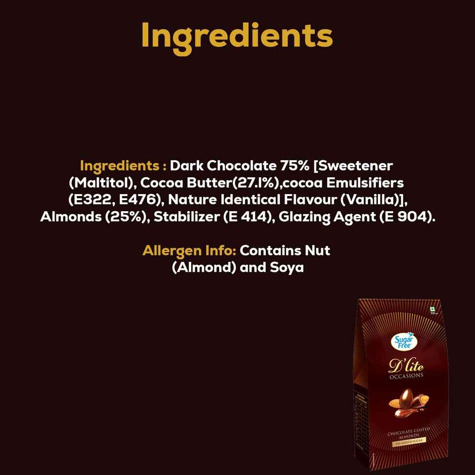Sugar Free D'Lite Chocolate Coated Almonds