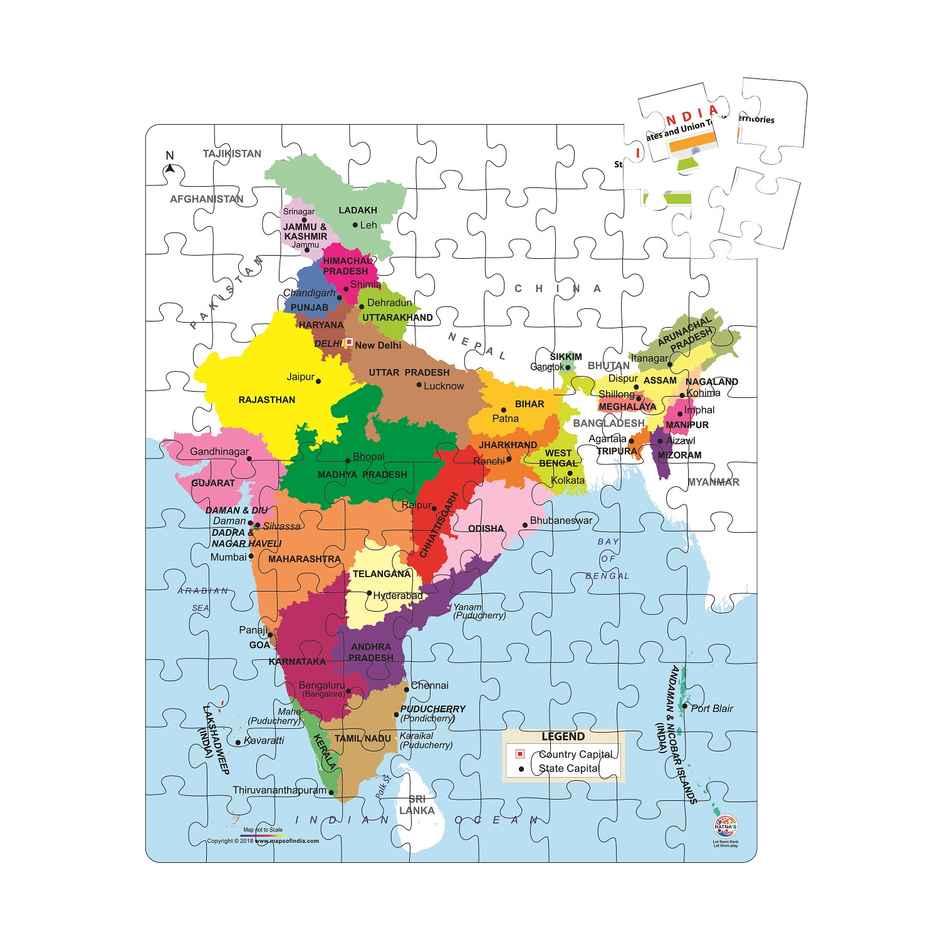 Ratna's India Map Jigsaw