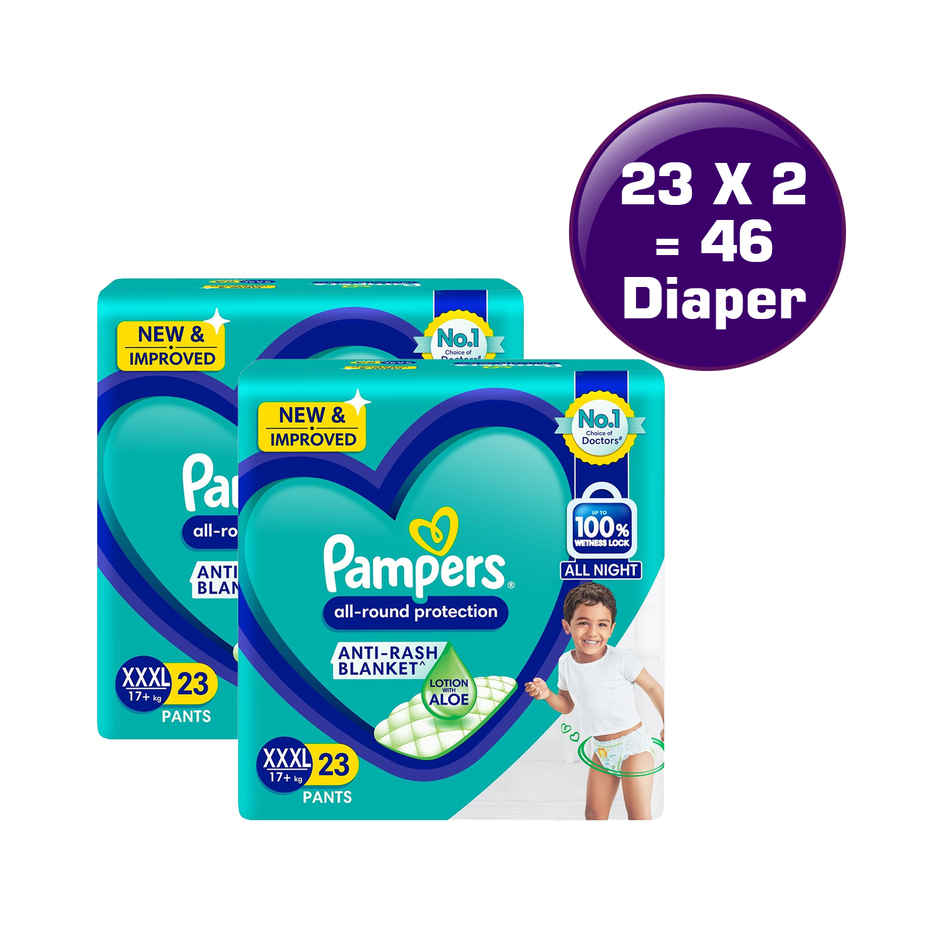 Pampers All Round Protection Baby Diapers | Pant Style | 3XL | 22 pcs Combo