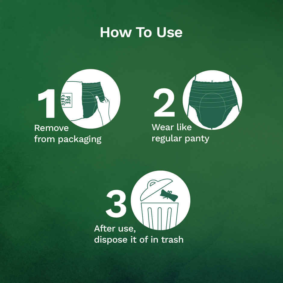 Pee Safe Disposable Leak-Proof Period Panty|Seamless, Comfortable for Day & Night Protection (L-XL) Combo