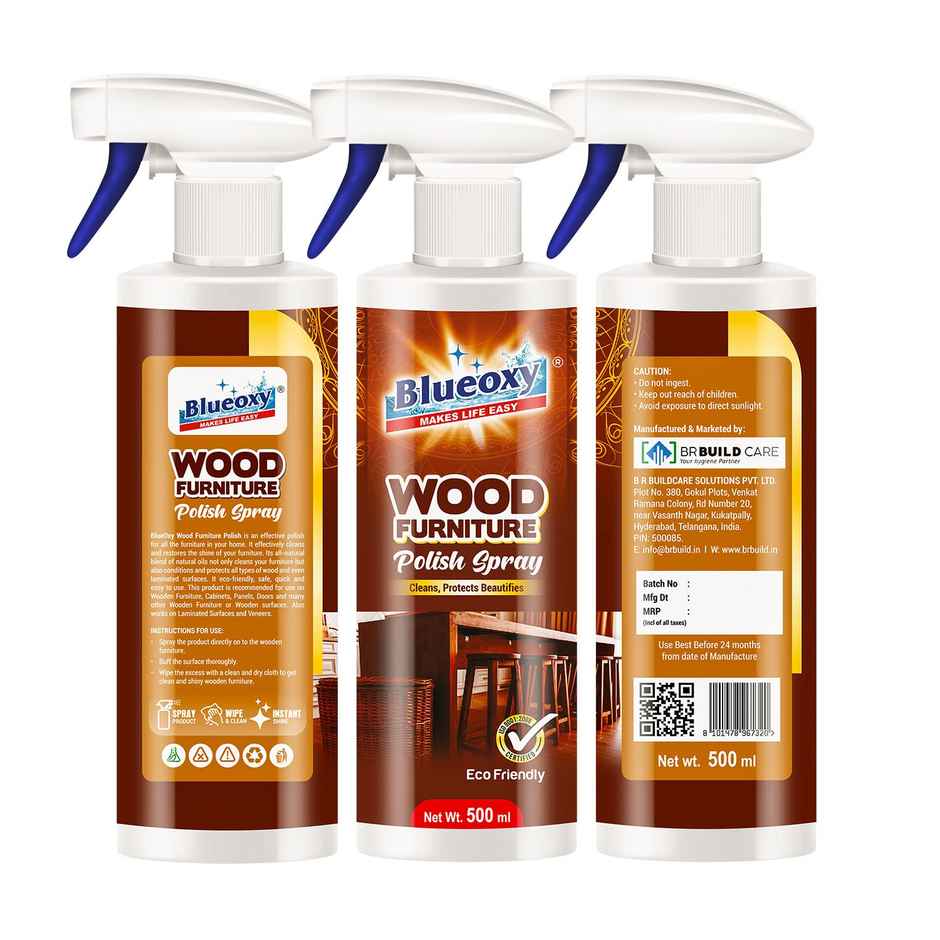 Blueoxy Wood Furniture Polish Spray | Gloss Finish