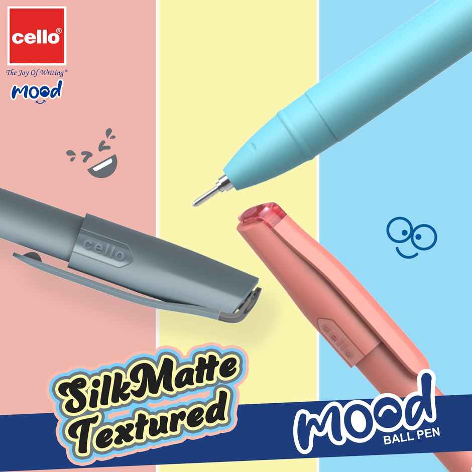 Cello Mood Blue Ball Pen (Pack of 5)