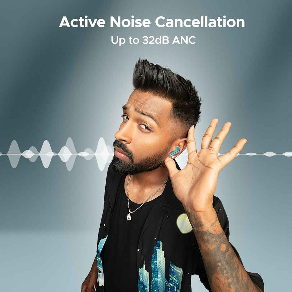 boAt Airdopes Bliss Anc Tws Earbuds W/ Anc(32db), 42 Hrs Playback & Beast Mode (Cool Blue)