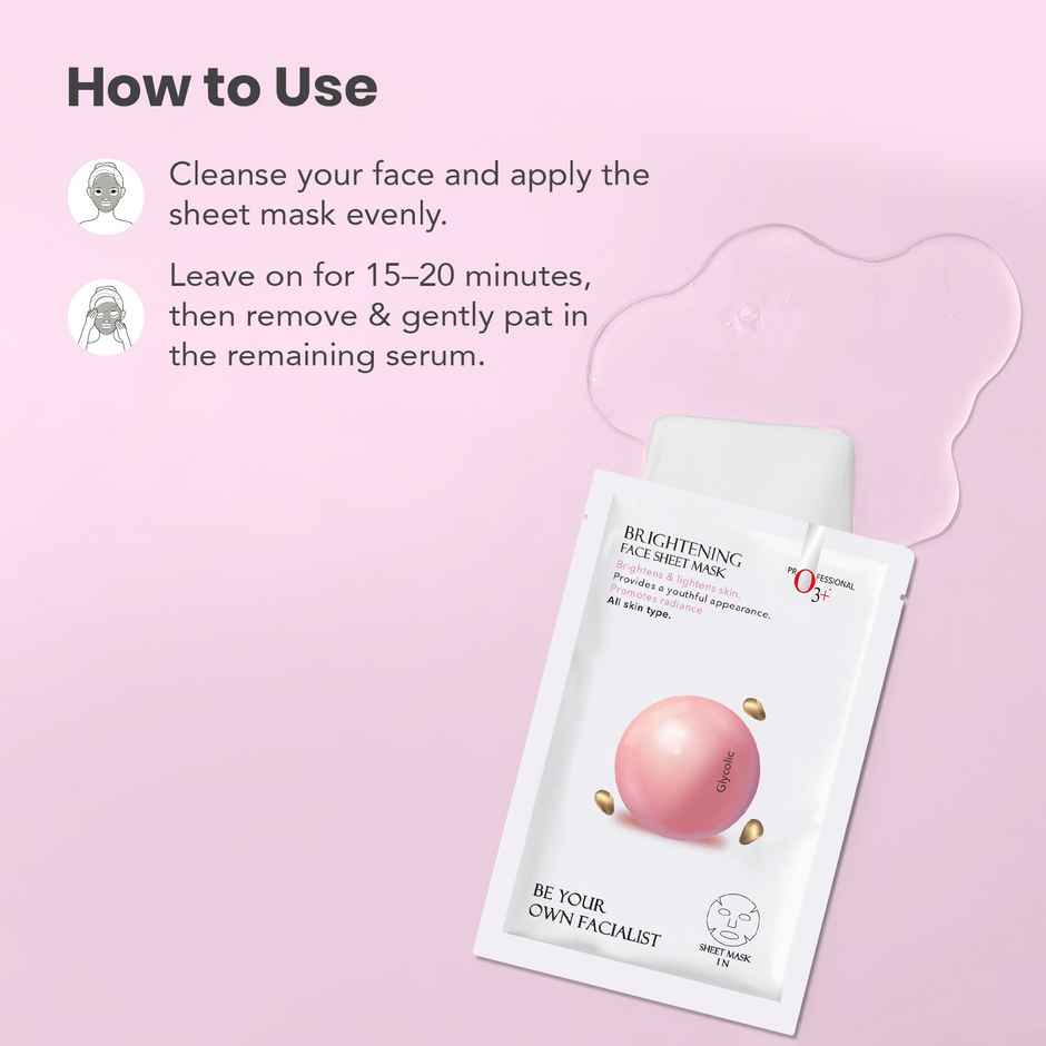O3+ Facialist Brightening Face Sheet Mask With Glycolic