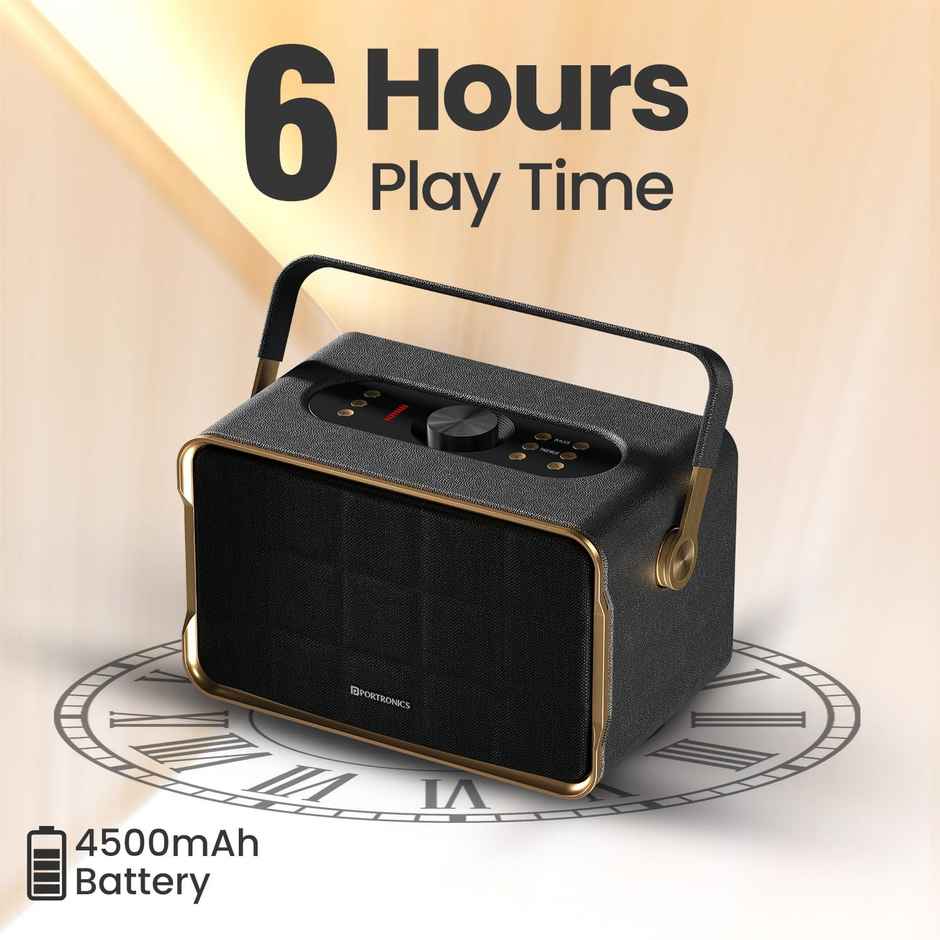 Portronics Harmony 80W Premium Portable HD Sound Speaker, Upto 6 Hours Playtime, 2.1 Channel,