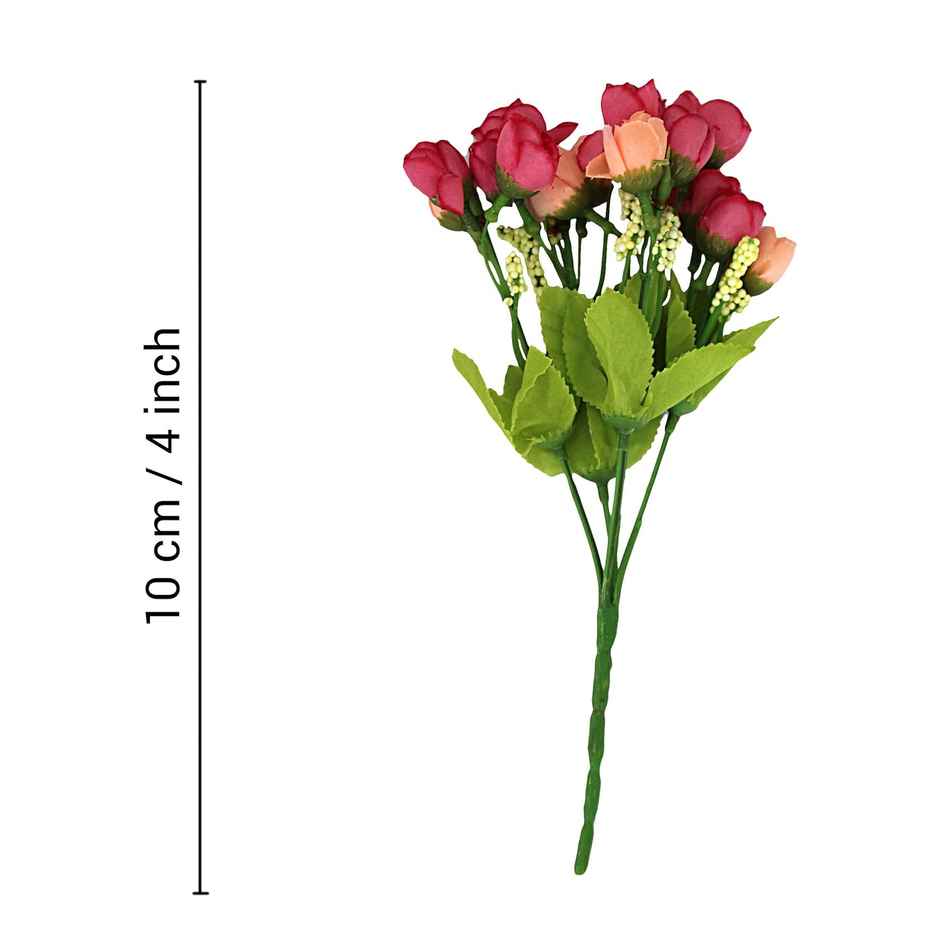 TIED RIBBONS Mini Artificial Peony Flower Bunches | Pink