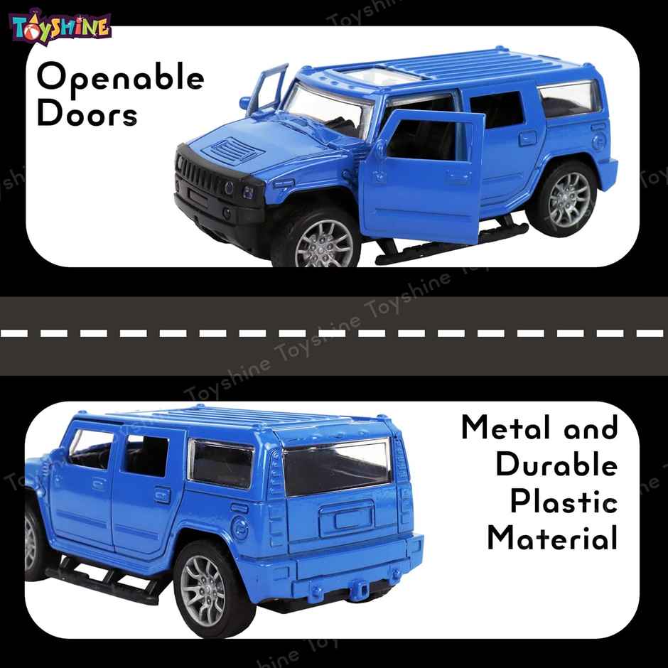 Toyshine 1:32 Scale Die Cast Racing H2 Model Vehicle Toy Car With Pull Back Function | Assorted