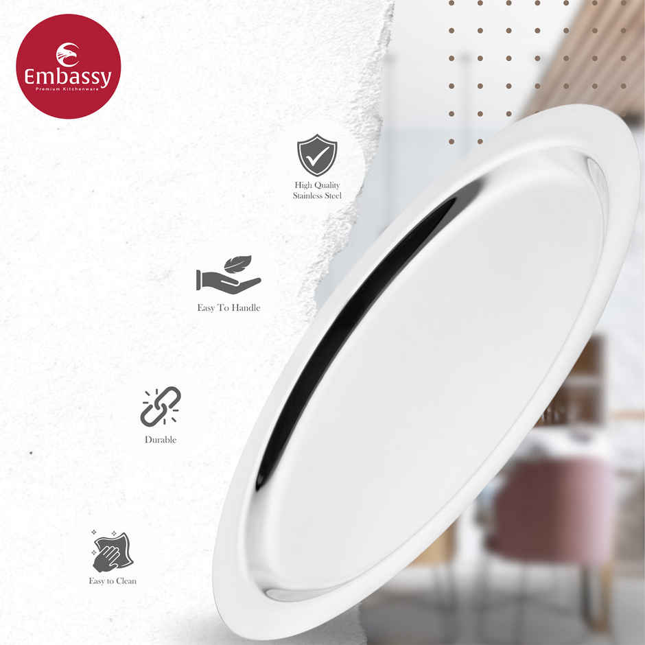 Embassy Utensils Lids / Tope Cover, Set Of 8 (12.4, 14.2, 15.2, 17.2, 18.4, 20, 21.2, 22.9 Cms), Ss