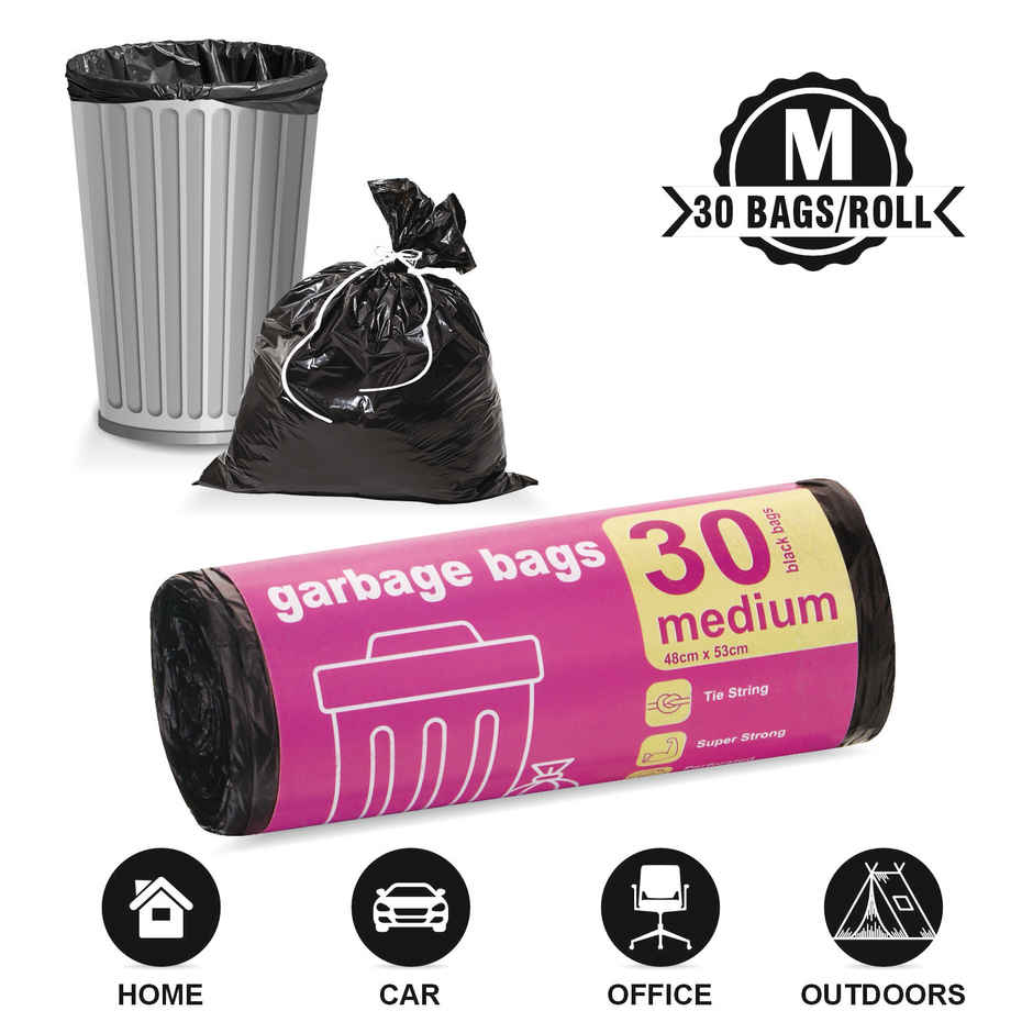 Smart One Garbage Bag Roll Black - Medium - 19 x 21 Inch Combo