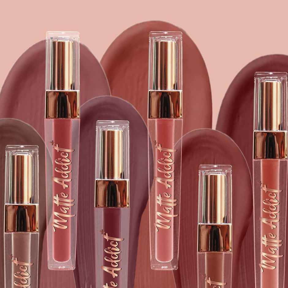 Jaquline USA Matte Addict + Liquid Lipstick,8Hr stay,Lightweight & Transfer proof - Wild Petunia 04