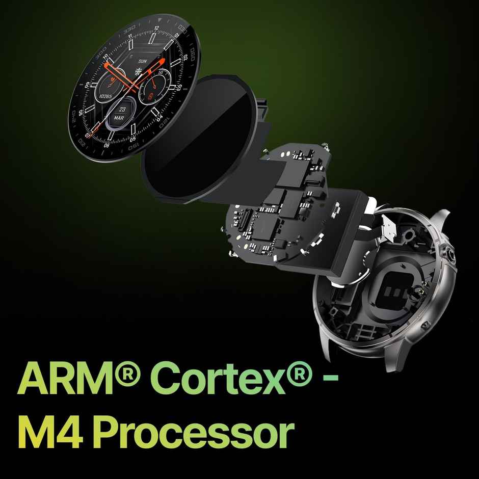 Cult Velocity with Built-in Turbo Track GPS, 1.43'' AMOLED, Compass, BT Calling Smartwatch (Green)