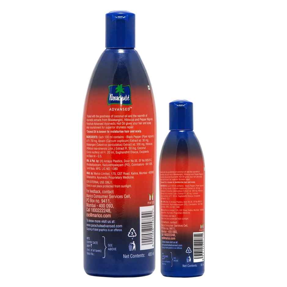 Parachute Advansed Ayurvedic Hot Oil Warming Coconut Hair Oil