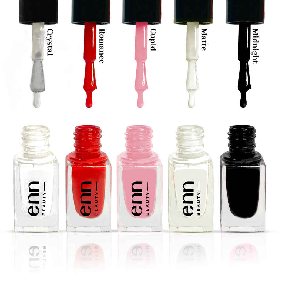 ENN Beauty Extra Shine Nail Paint Kit With Ghee | Glossy To Matte