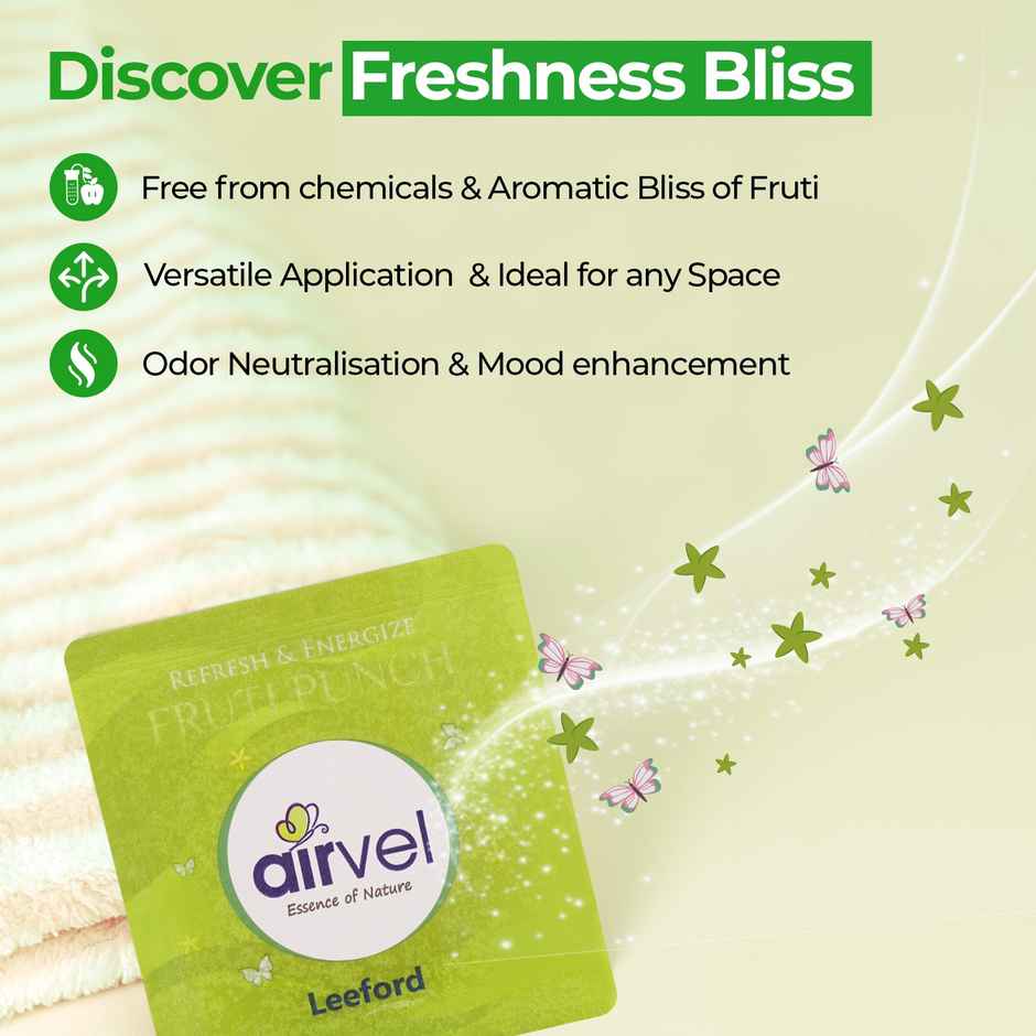 Airvel Fruity Punch Gel Pouch Air Freshener | Long-Lasting & Odor Control