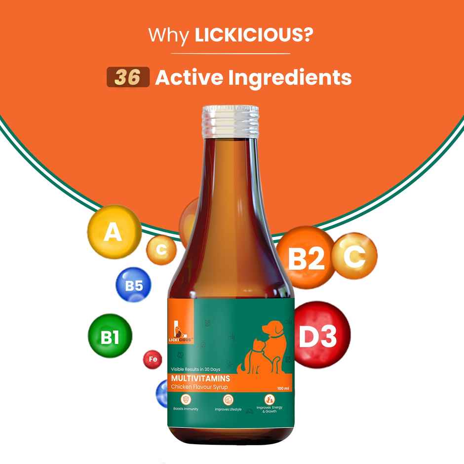LICKICIOUS Multivitamin Cat & Dog Supplement Syrup