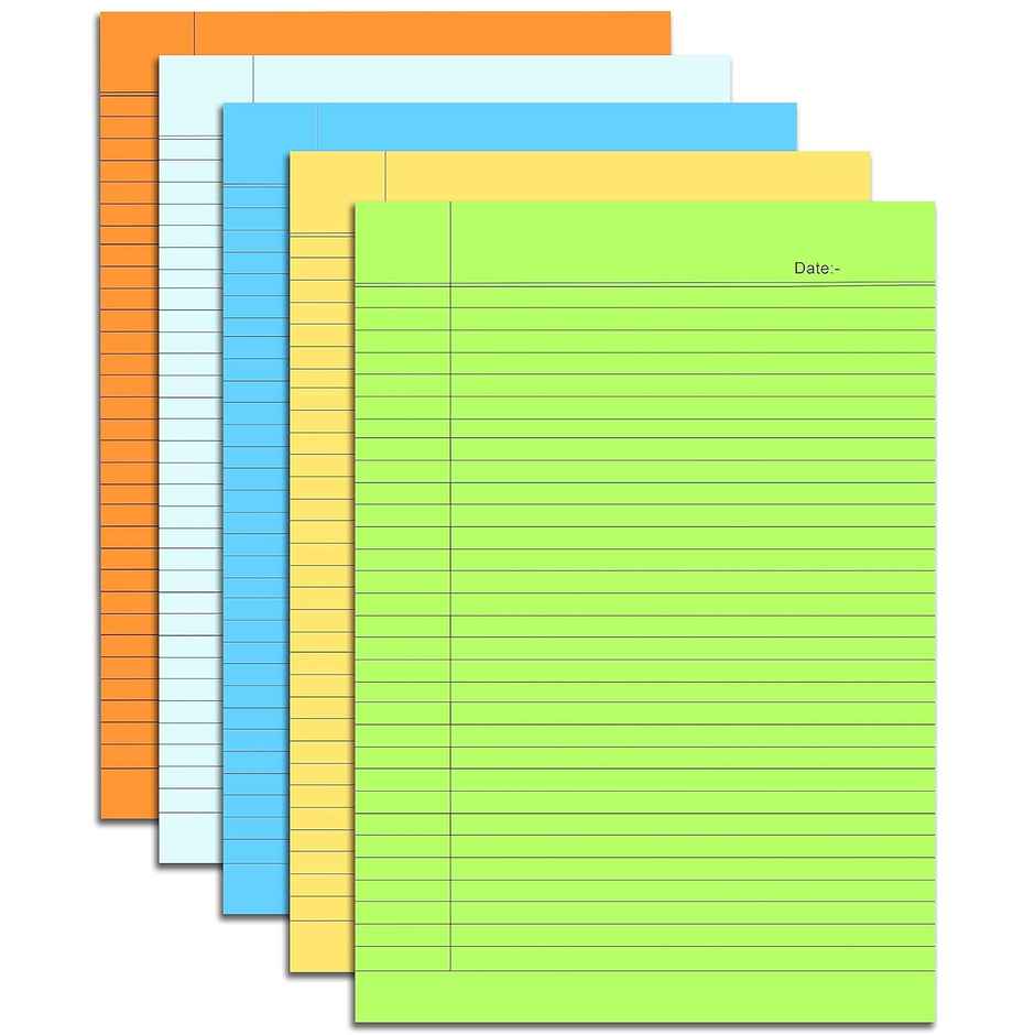 ABK A4 Bright Shades Ruled Paper