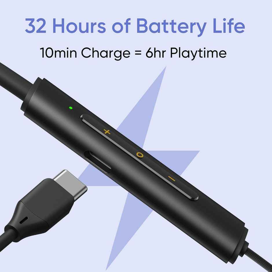 realme Buds Wireless 3 Neo in Ear Bluetooth Neckband with 13.4 Mm Dynamic Bass Boost Driver,Upto 32 Hours Playback,Fast Charge, Ai Enc,45Ms Low Latency,Ip55 Dust&Water Resistannt&Bluetooth V 5.4 - Blue