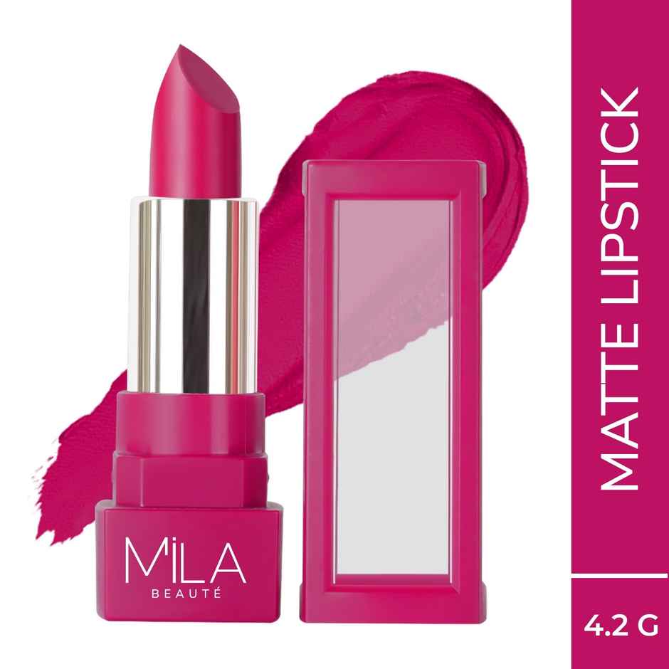 Mila Beaute Matte Lipstick Lightweight Highly Pigmented - Passionate Petal