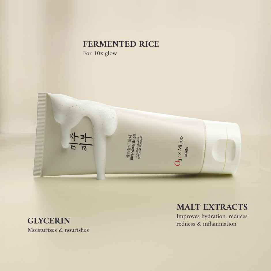 O3+ Mijoo Korea Rice Water Bright Foaming Cleanser