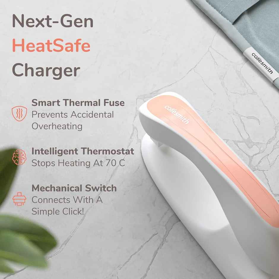 Caresmith Eon Premium Electric Hot Water Bag: Pearl Pink Dual Insulation Heating Pad