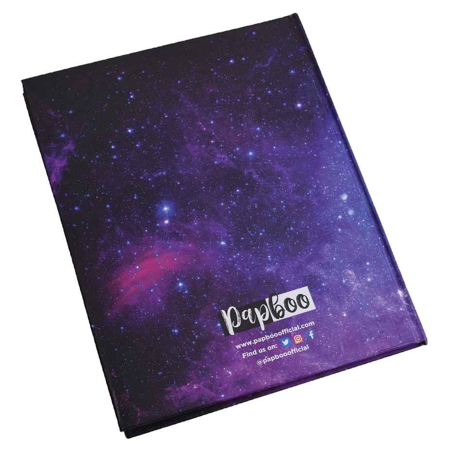 Papboo Hardboundnotebook Diary, (22 X 17.5 Cm, 80 Gsm, 140 Single Ruled Pages - Galaxy