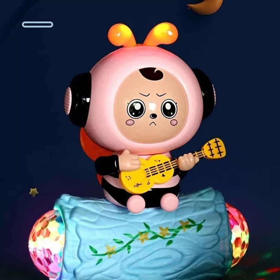 Fablue Face Changing Cartoon Honey Car for Kids - Musical Dancing Toy for Kids - 5D Light and Sound