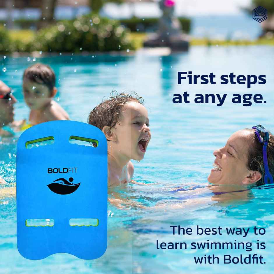 Boldfit Kick Board For Swimming Sports Swimming Floats For Adults-Kids Blue Yellow