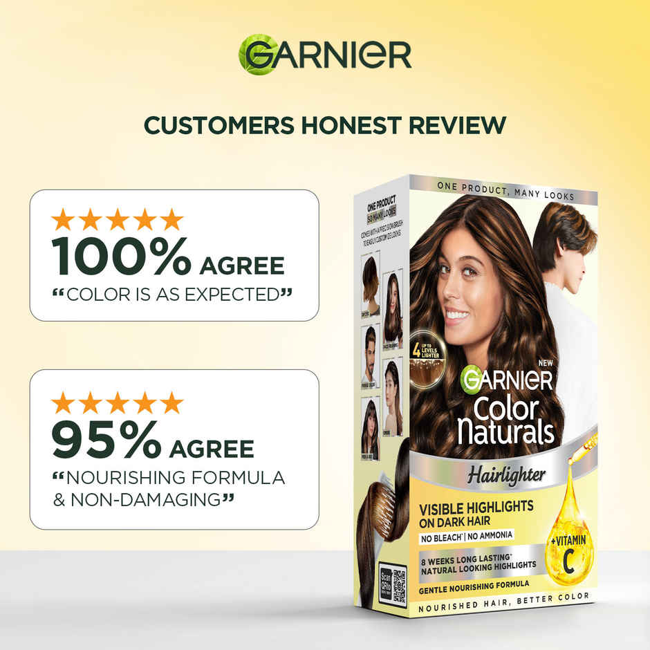 Garnier Color Naturals Hairlighter No Bleach No Ammonia Visible Highlights on Dark Hair
