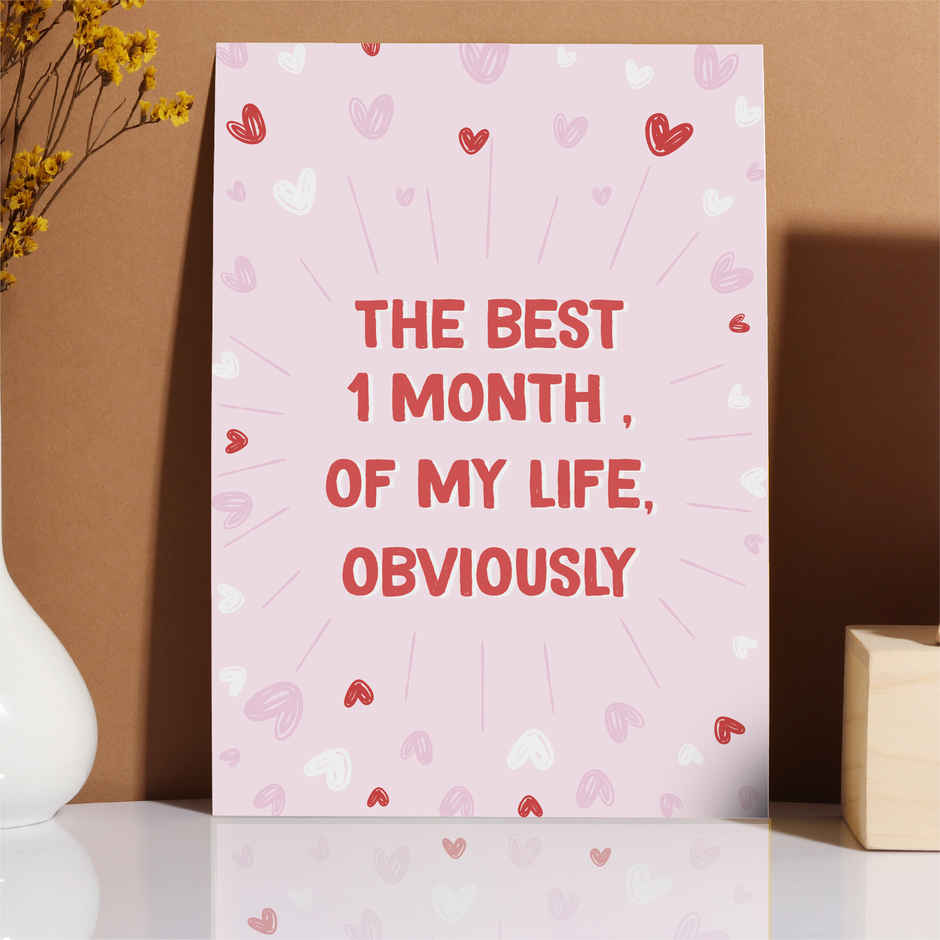 Happy Mail 1St Month Anniversary Monthiversary Card