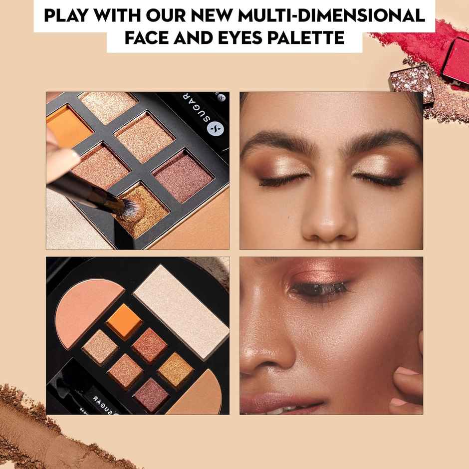 SUGAR Cosmetics Contour De Force Eyes And Face Palette - 02 Pink Pro