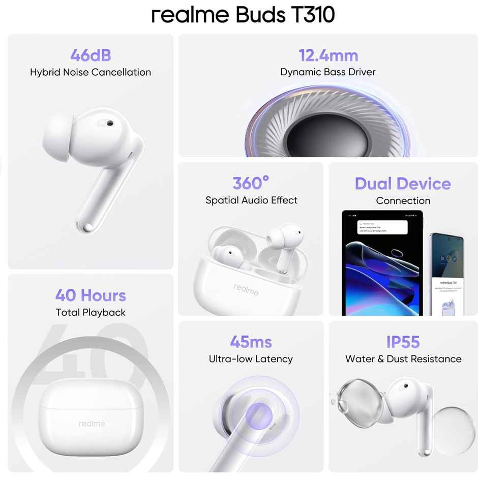 Realme Buds T310 - White