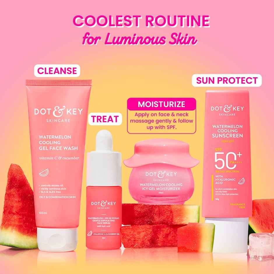Dot & Key Watermelon Cooling Icy Gel Moisturizer with Hyaluronic & Niacinamide
