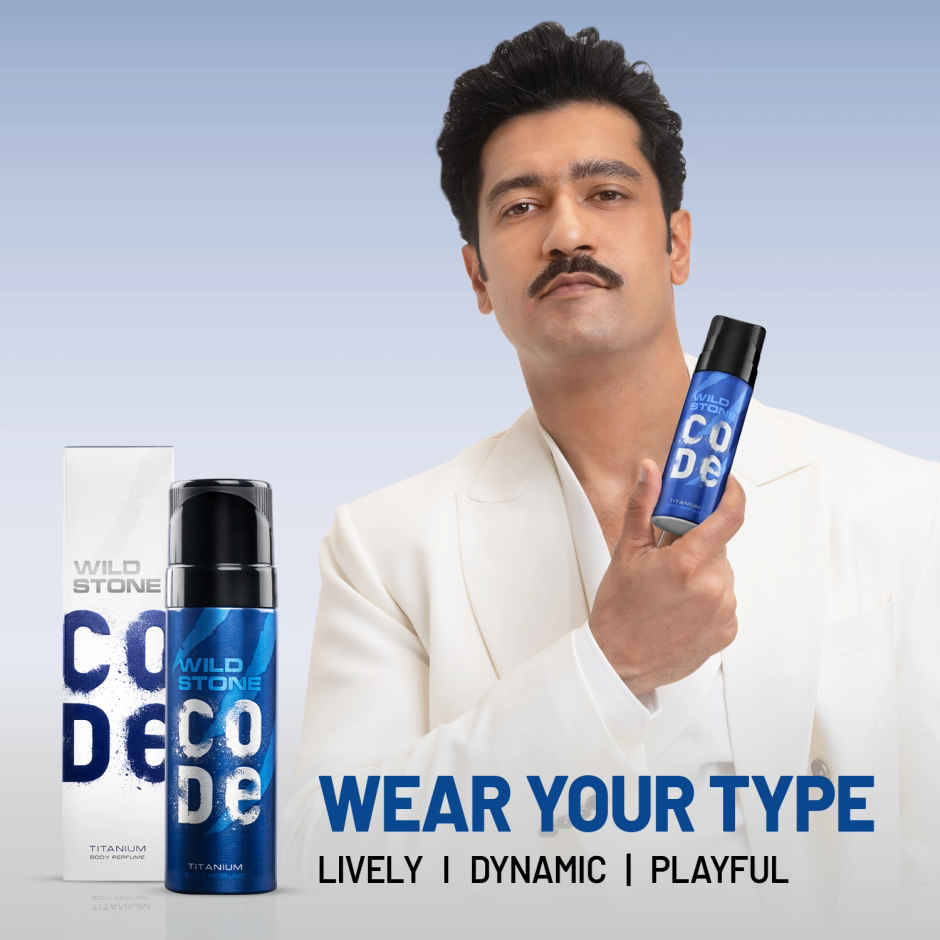 Wild Stone Code Titanium No Gas Deodorant for Men