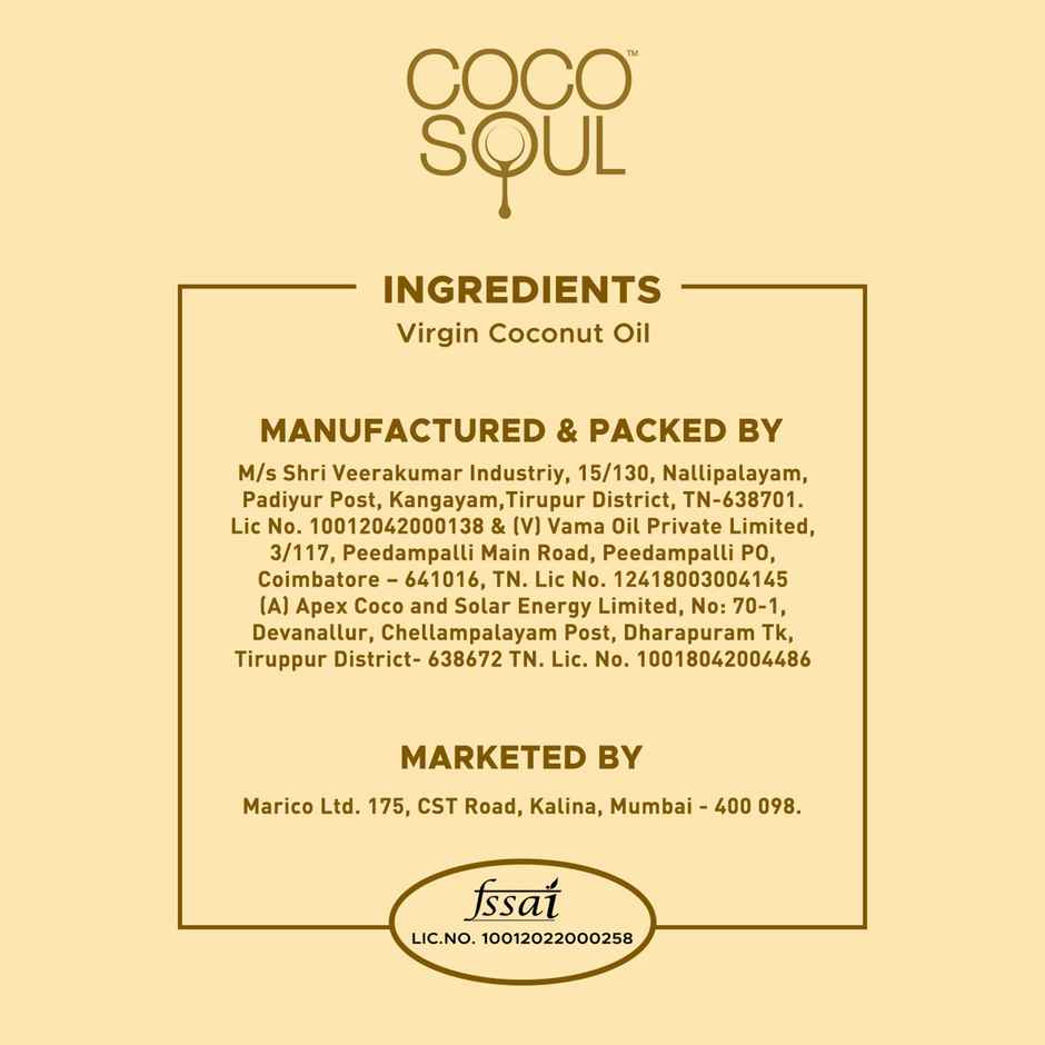 Coco Soul Cold Pressed Natural Virgin Coconut Oil