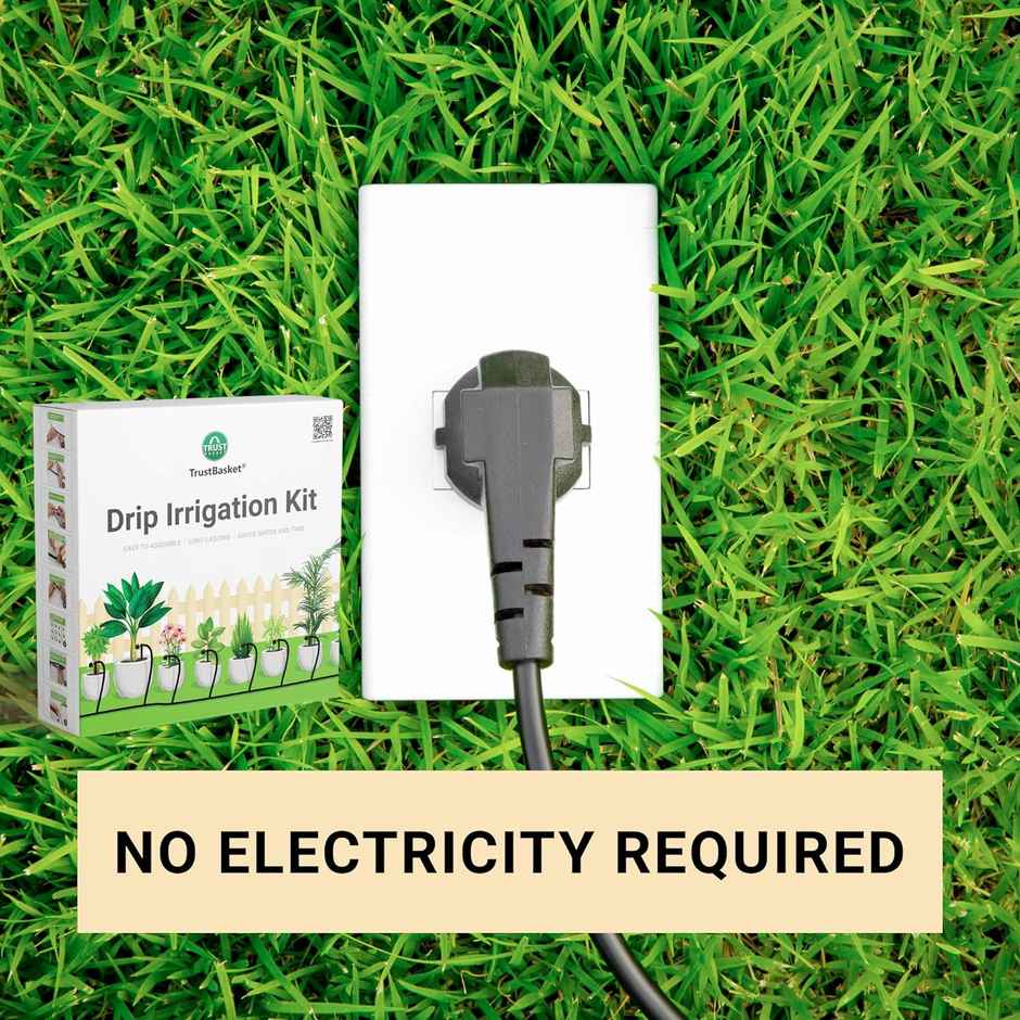 TrustBasket Drip Irrigation Kit | Watering Solution for Up to 50 Plants in Garden & Balcony