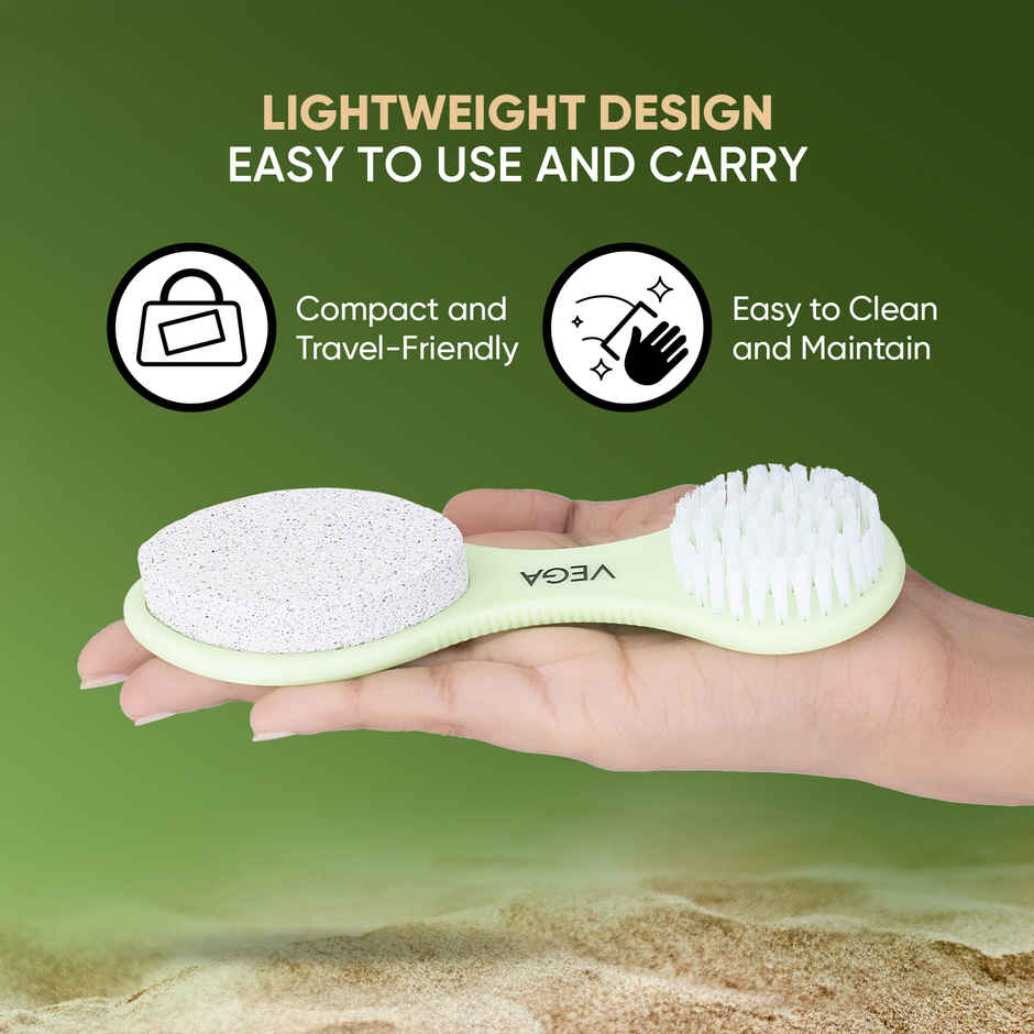 VEGA 3 In 1 Pedicure Brush Kit Tool For Cleanse Scrub & File Dead Skin | Pd-20