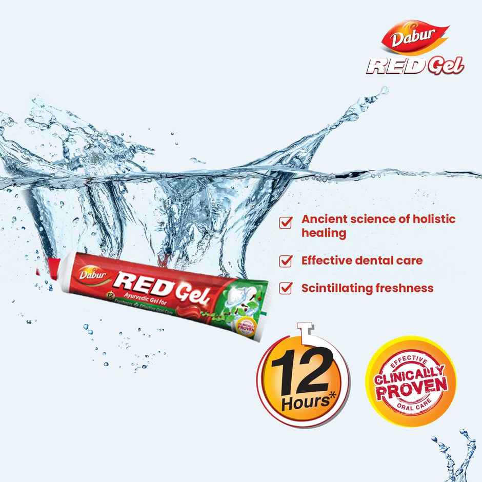 Dabur Red Gel Toothpaste For Effective Oral Care With 12 Hours Of Freshness