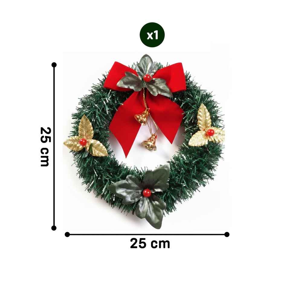 Christmas Wreath for Decoration | Reusable Christmas Wreaths for Front Door and Wall | Party Propz