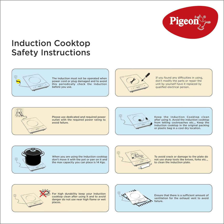 Pigeon Favourite  1800 W Induction Cooktop with LED Display - Black